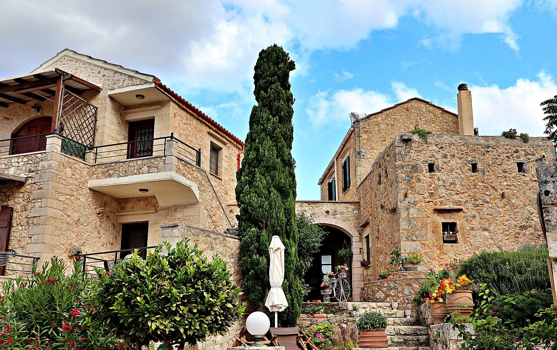 Traditional stone houses in Vamos, Apokoronas, Crete